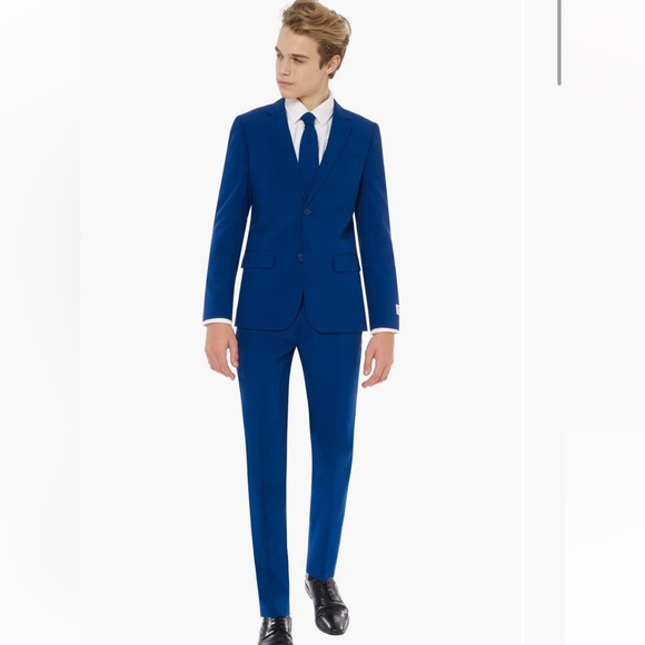 NWT OppoSuits Navy Royale Two Piece Suit With Tie Boys 14Y